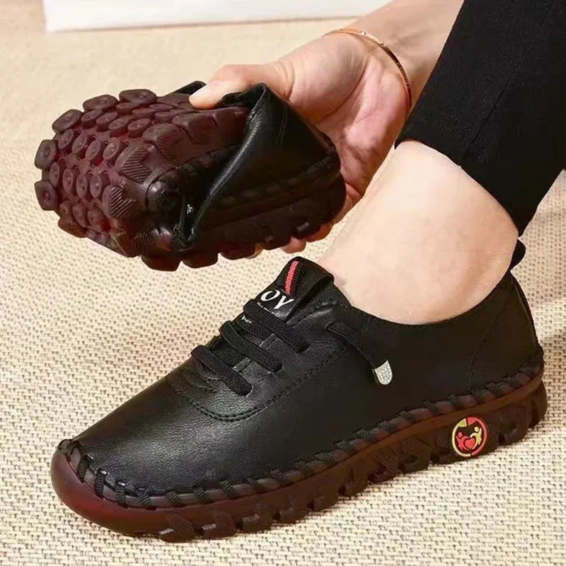 Hand Stitched Lace Up Moccasin Loafers 3