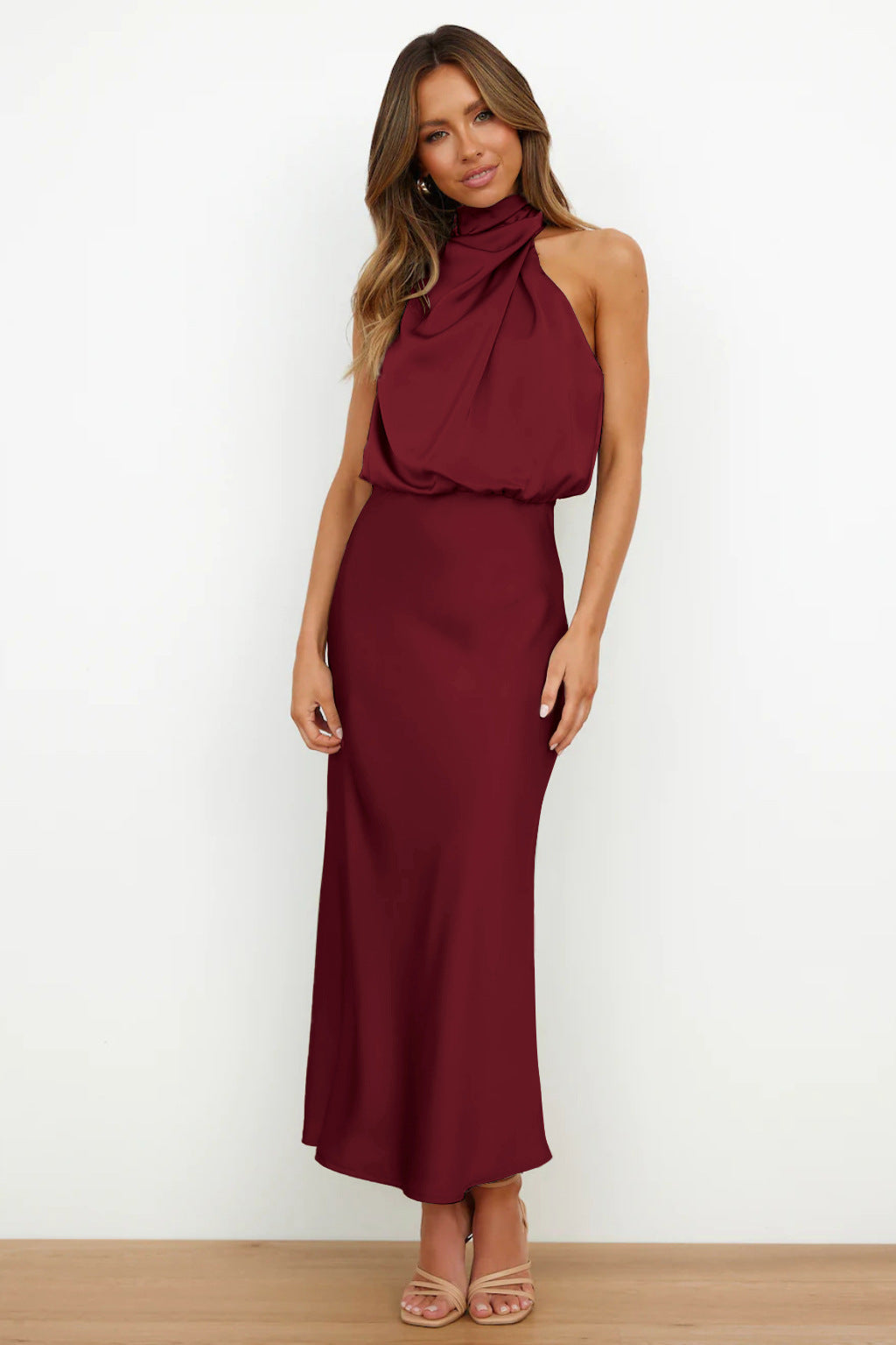 Sleeveless Off Shoulder Bodycon Elegant Maxi Dresses Wedding 17