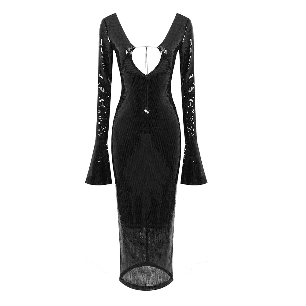 MARIA MIDI DRESS Black