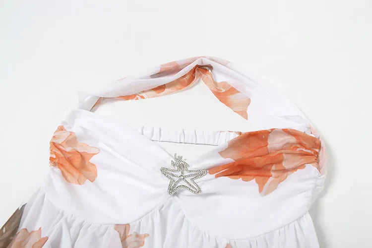 Lina | Ruffle Halter Dress