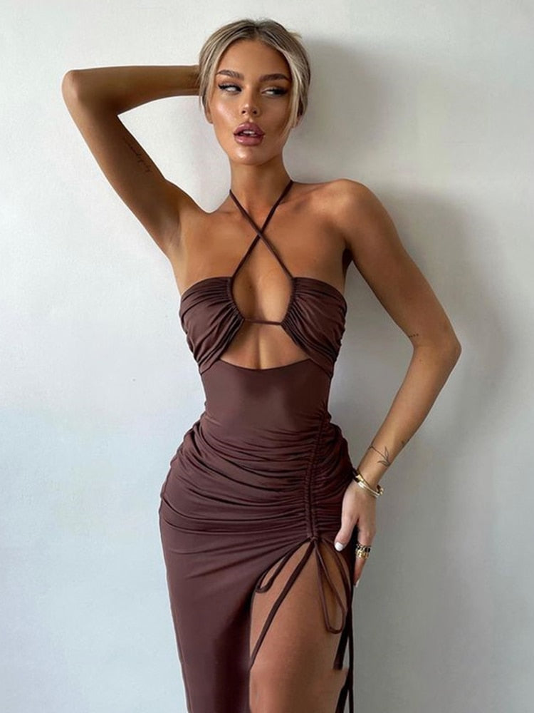 CARLA MAXI DRESS brown