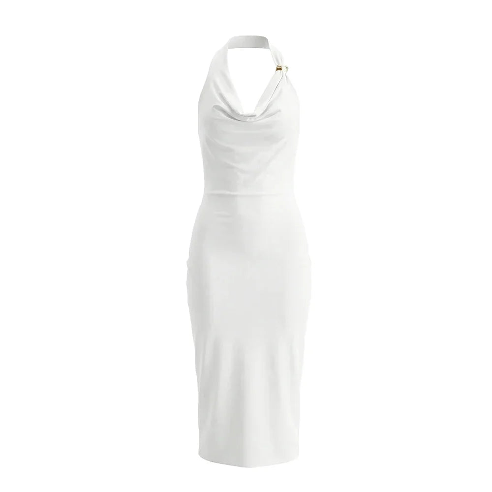 MAIA MIDI DRESS White