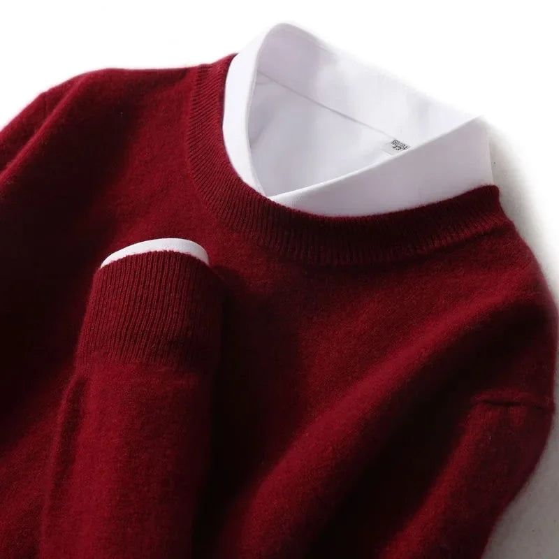 Crew Neck Long Sleeve Knit Sweater