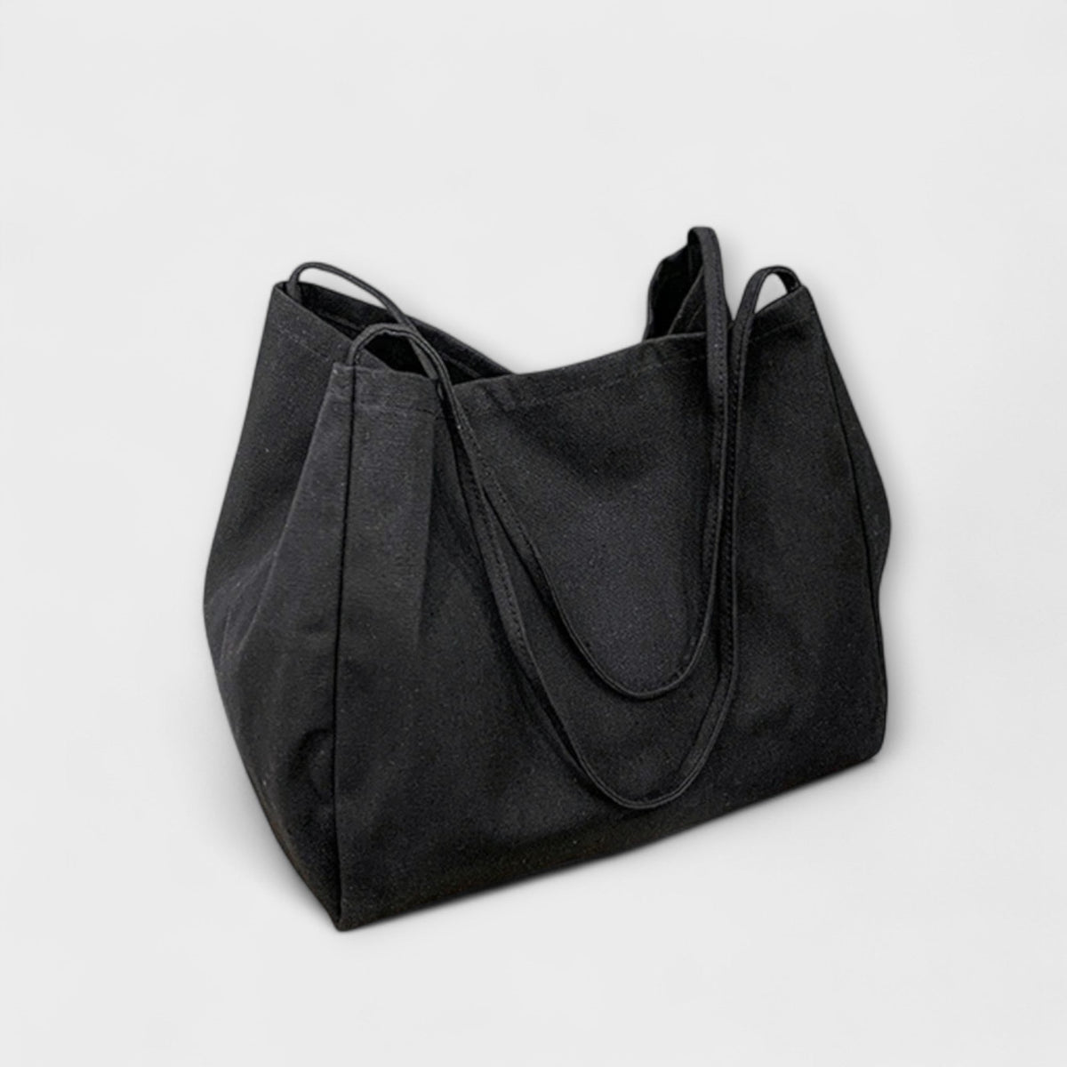 Slouchy Canvas Shoulder Tote Bag