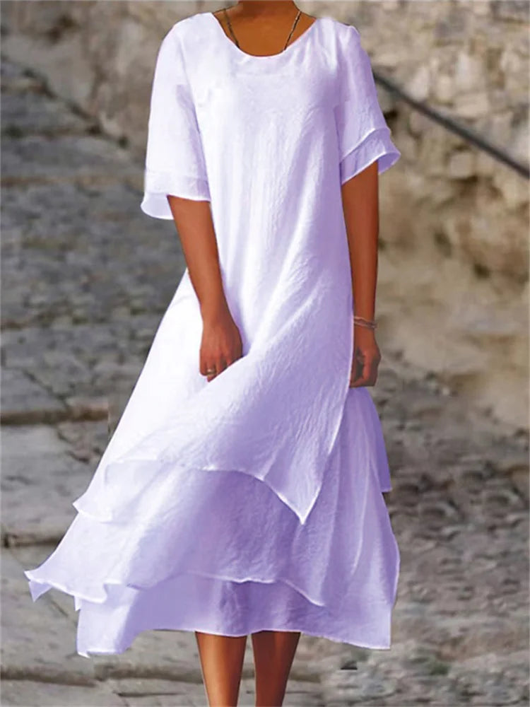 Donatella Chic Long Dress Elevated Occasion Wear