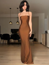 Draped Bandage Backless Slip Maxi Dress 4