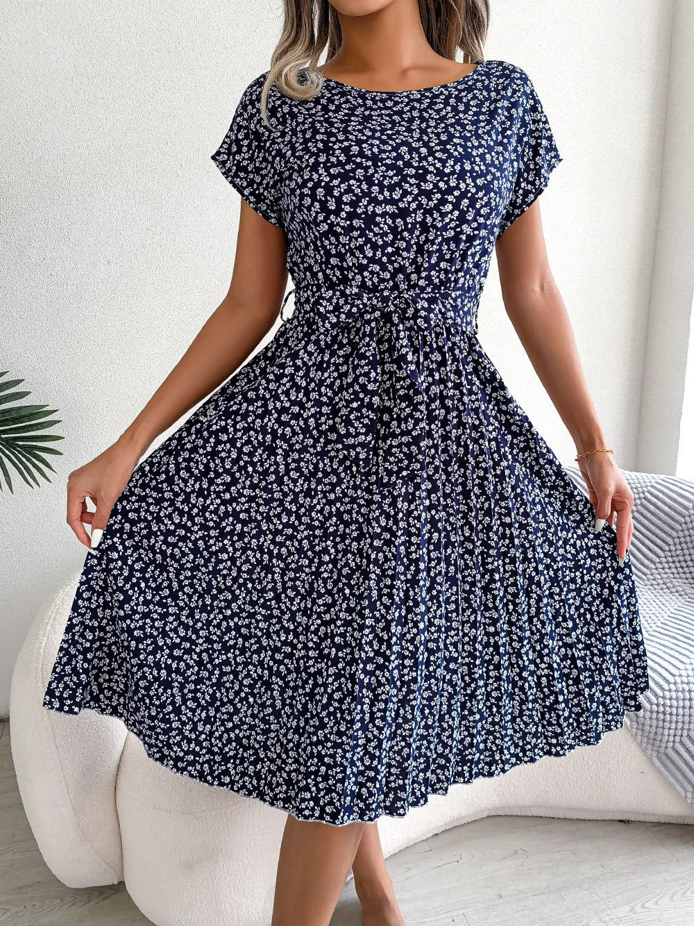 Floral Print Chiffon Strap Tiered Maxi Dress - View 7