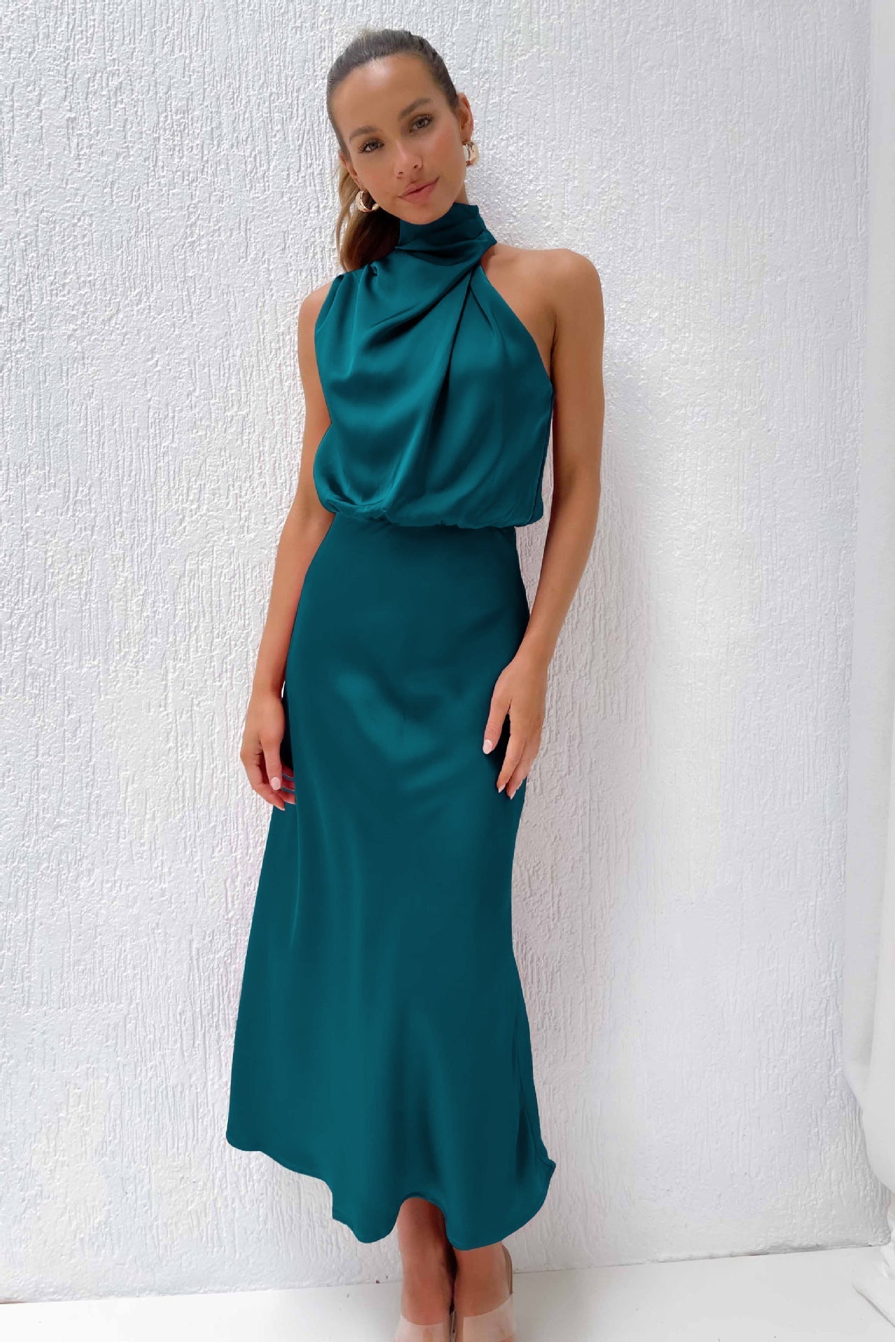 Sleeveless Off Shoulder Bodycon Elegant Maxi Dresses Wedding 31
