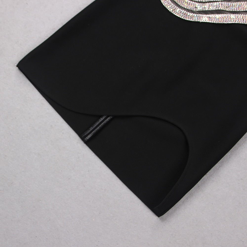 Fifth Avenue One Shoulder Diamond Mini Dress 9