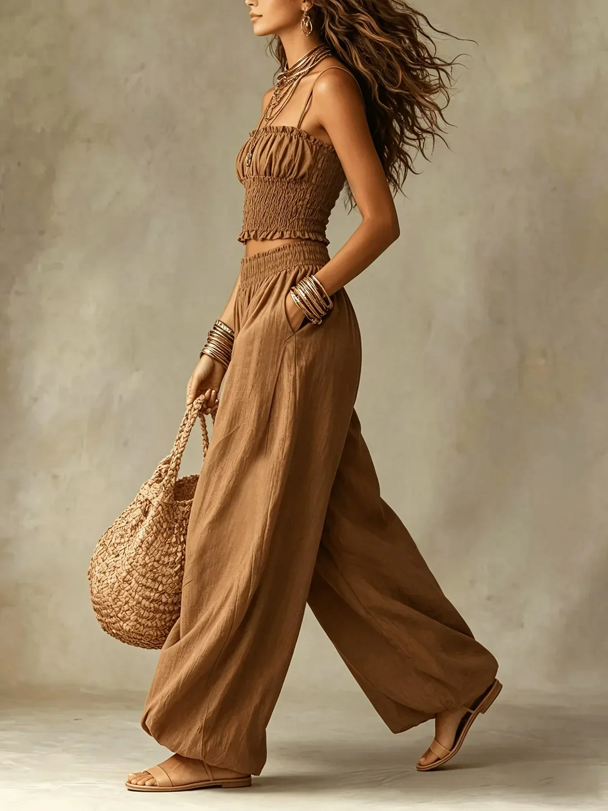 Harlow Wide-Leg Pants Set