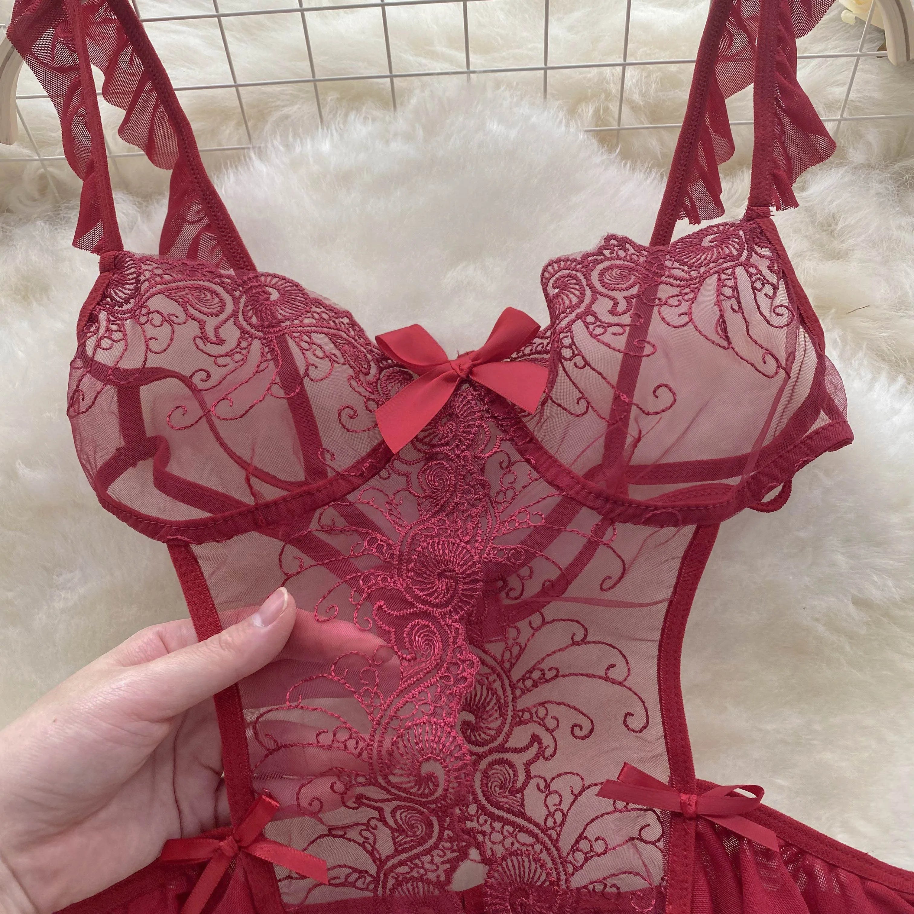 A Little Too Strong Crotchless Teddies