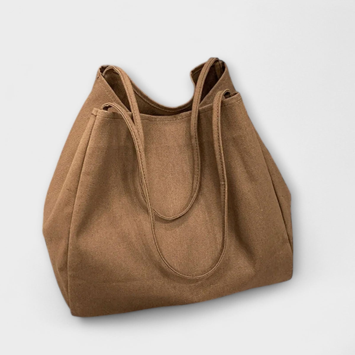 Slouchy Canvas Shoulder Tote Bag
