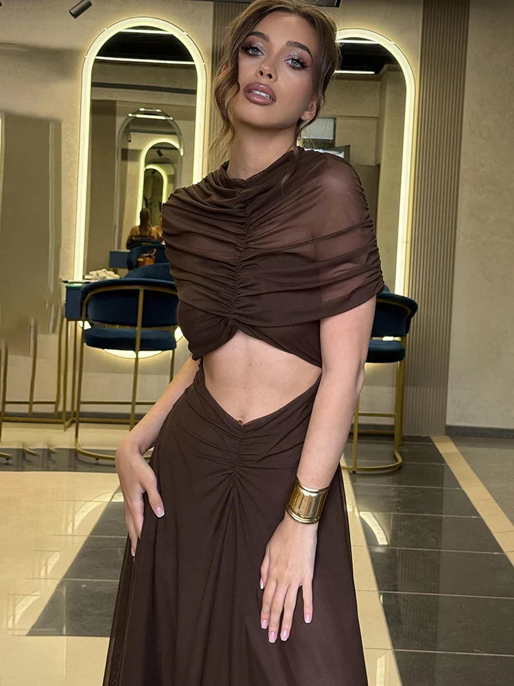 ALICIA MAXI DRESS Coffee