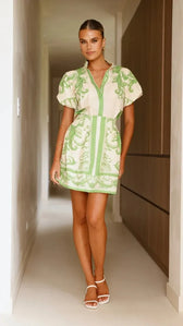 Print Puff Sleeve Two Piece Set 20