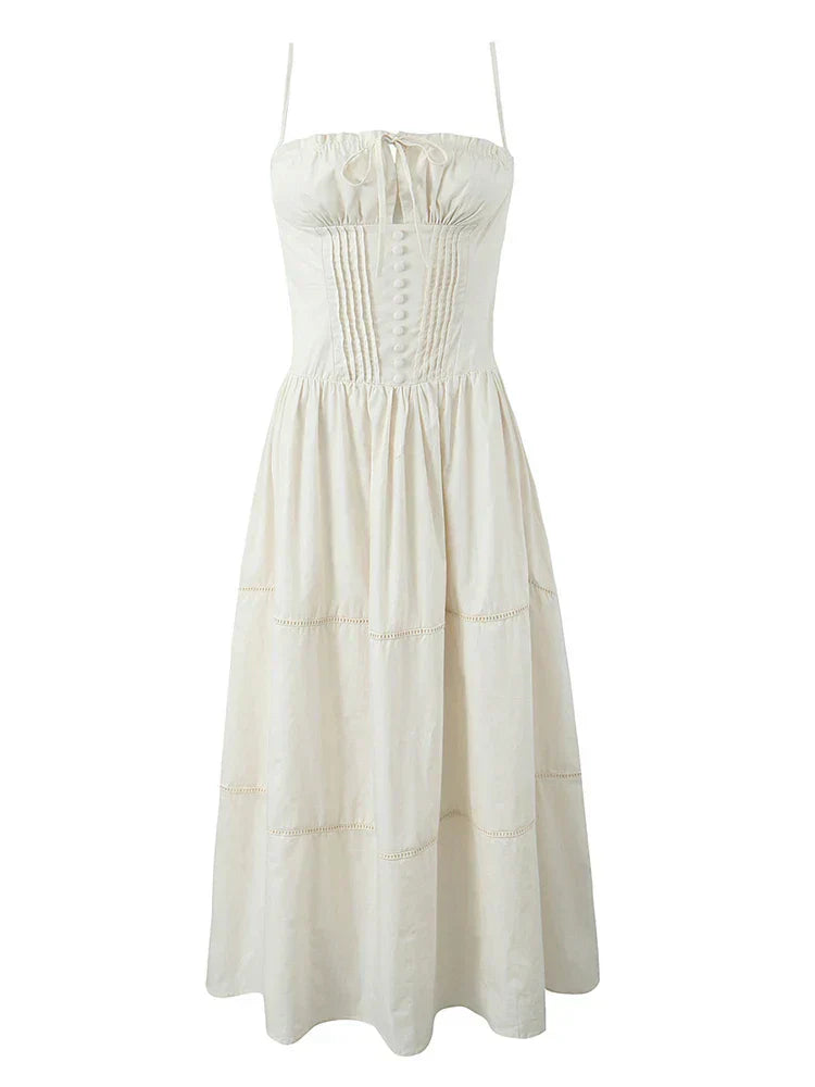 LILIANI MIDI DRESS White
