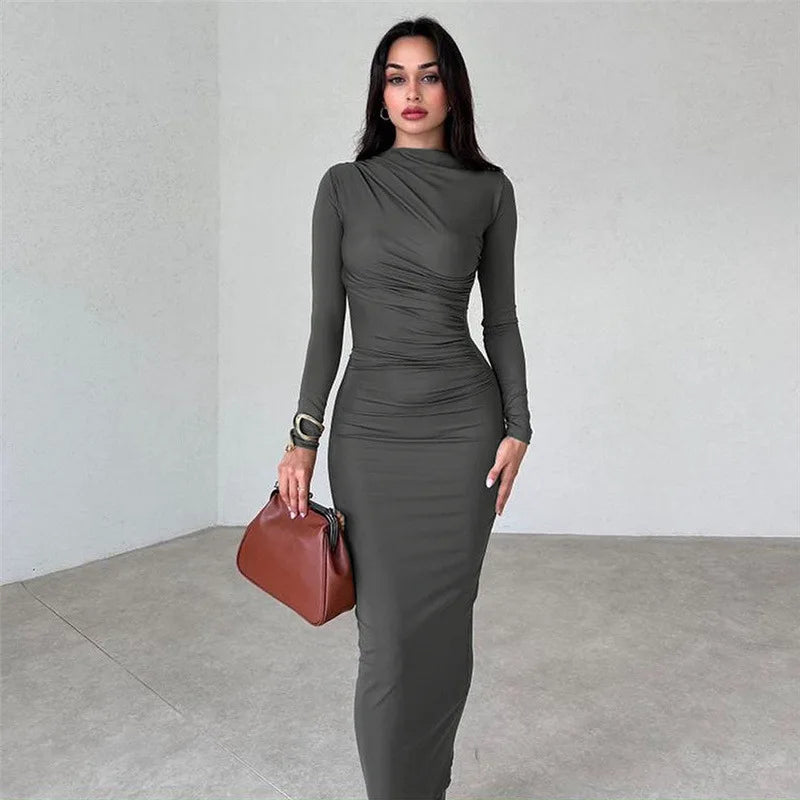 SENA MAXI DRESS Dark grey