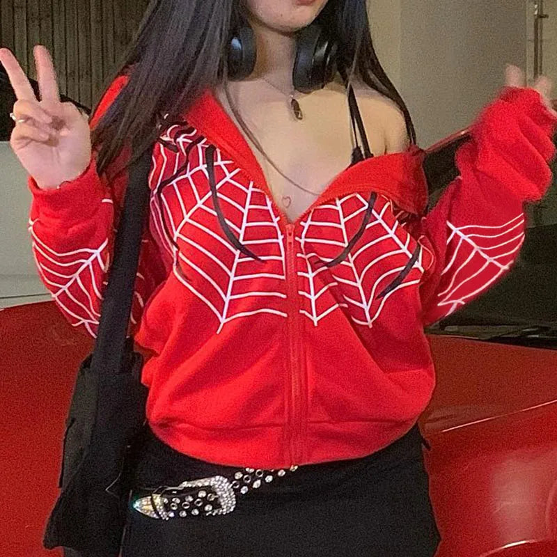 Solid Zip Up Casual Hoodie
