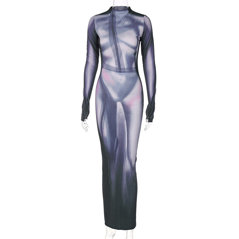 A Clock Ticks Long Dress