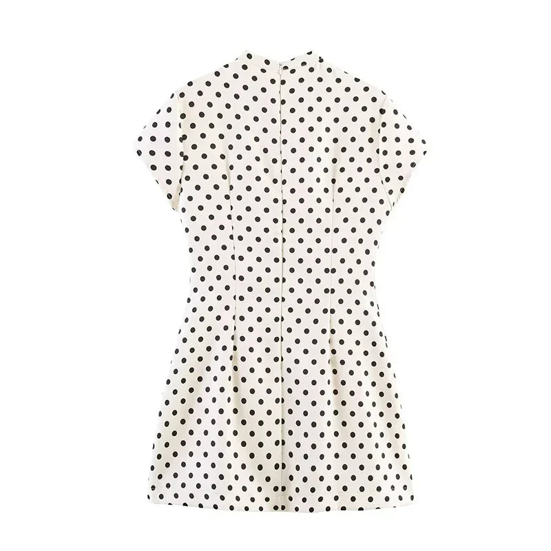 VANIA POLKA DOT TIE MINI DRESS