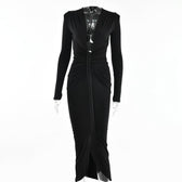 Party Robe Bodycon Deep V Neck Bandage Ladies Dress