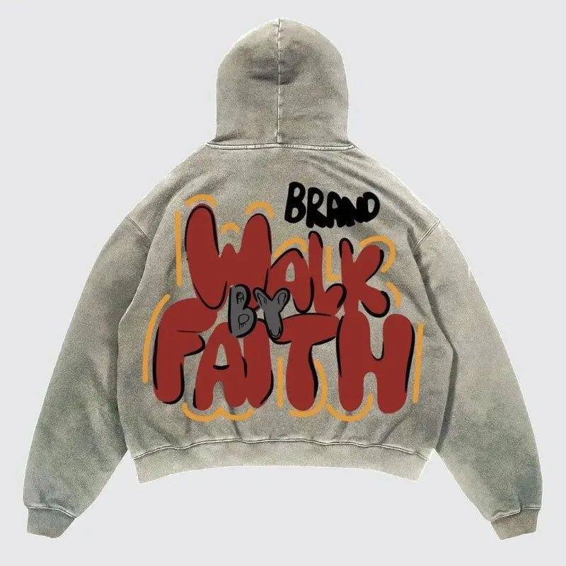 Harajuku Graphic Pullover Hoodie