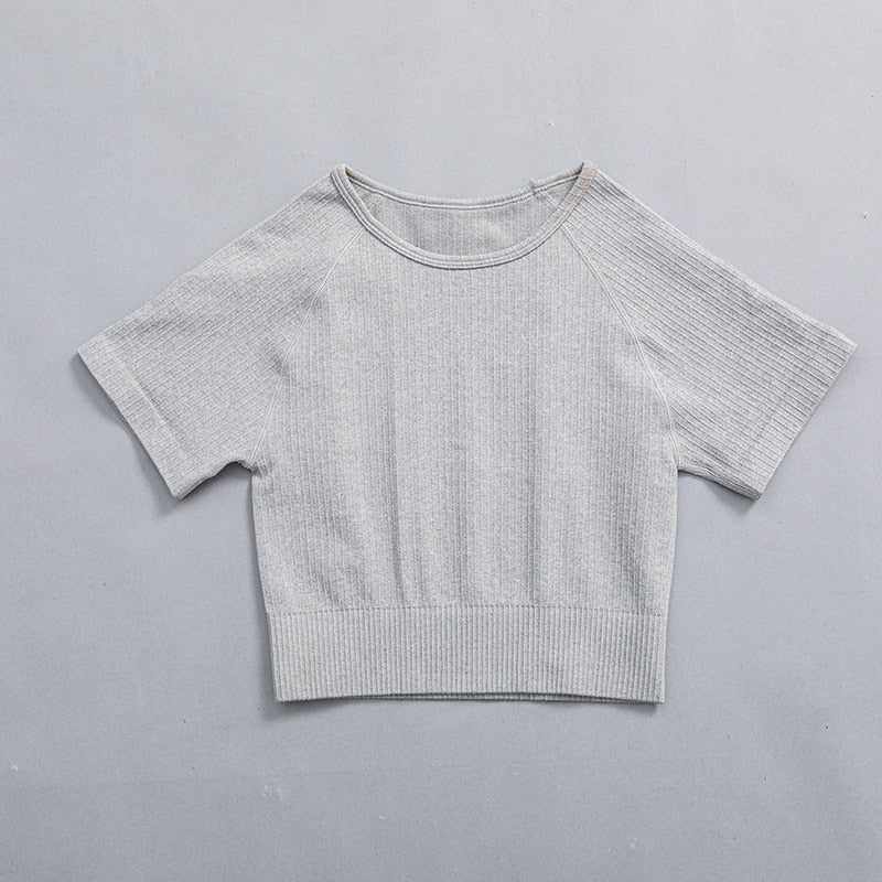 Mojoyce Solid Ribbed Yoga Pants Leggings Women Seamless Sport Leggings Gym Clothing Fitness High Waist Push Up Workout Tights Pants