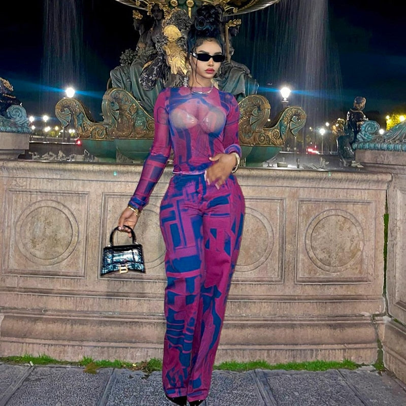 A Cruel Night Pants Set