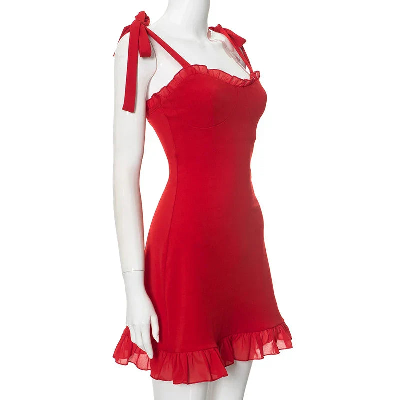 A New Shade Of Red Mini Dress