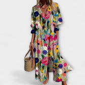 Halter Neck Ruffle Sleeveless Maxi Dress 2