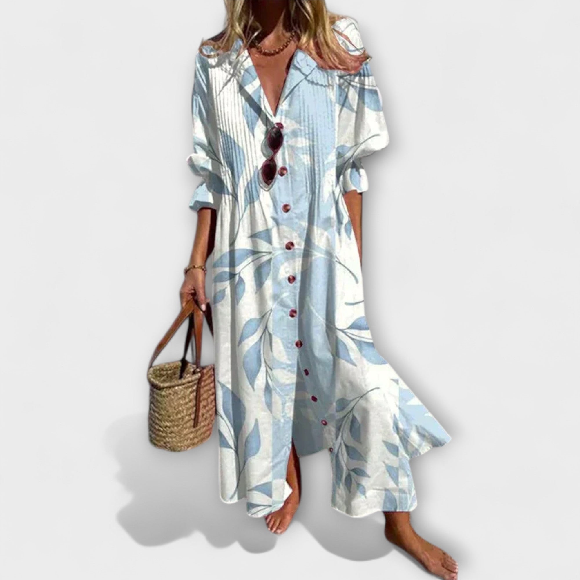Halter Neck Ruffle Sleeveless Maxi Dress