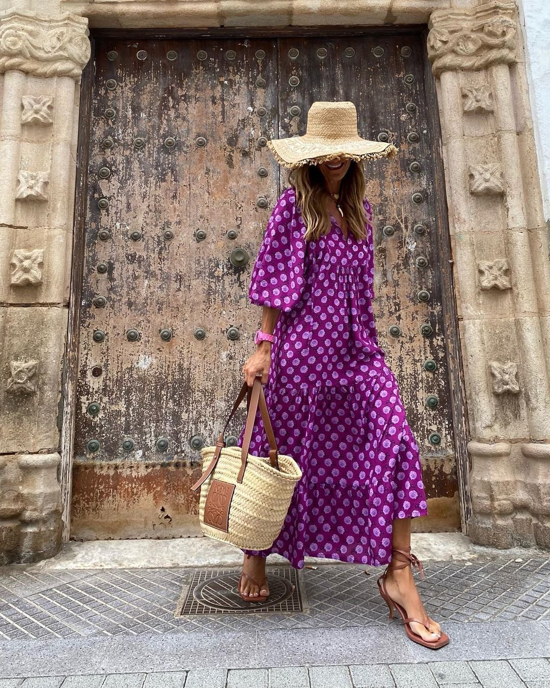 Iwa | Bohemian Long Dress Purple-Pink