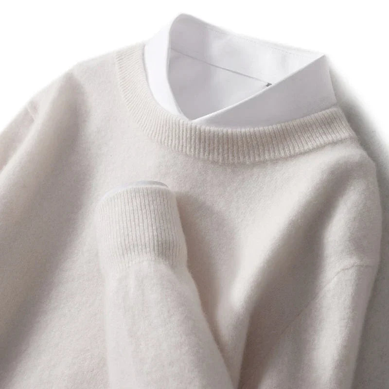 Crew Neck Long Sleeve Knit Sweater