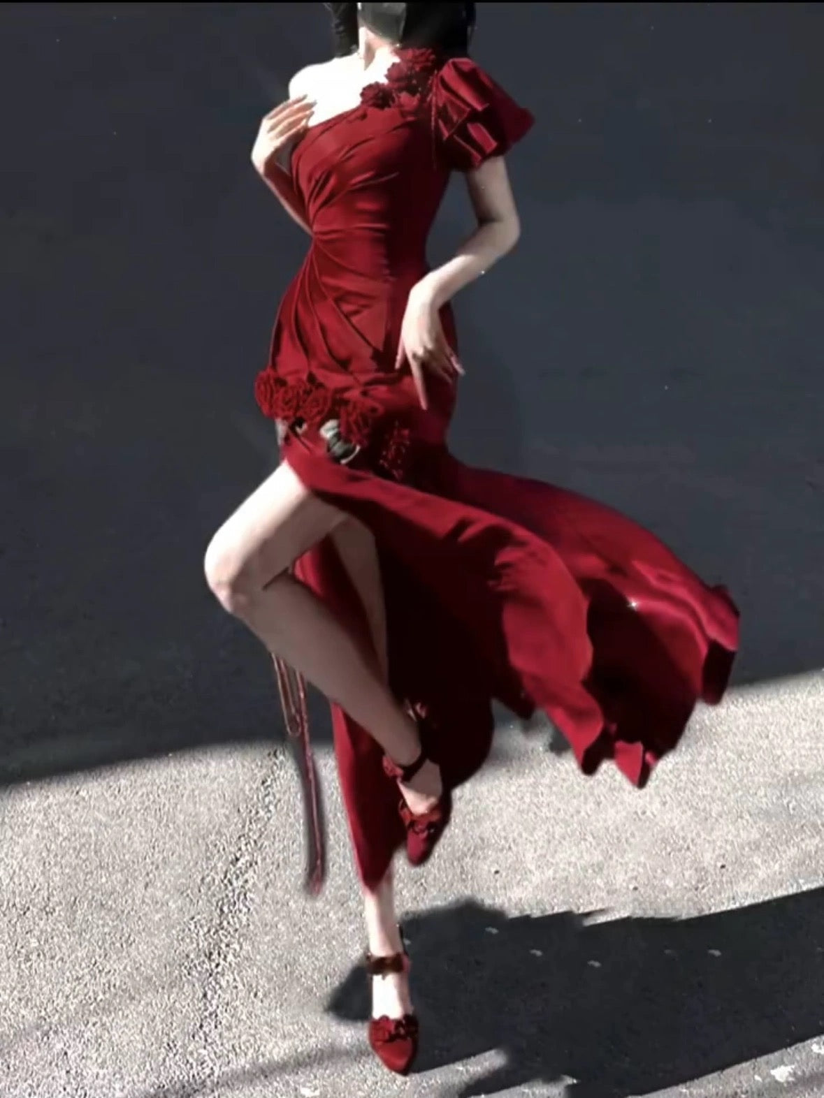 Retro Mermaid One Shoulder Black Satin Party Dress Long Prom Dresses SD1471