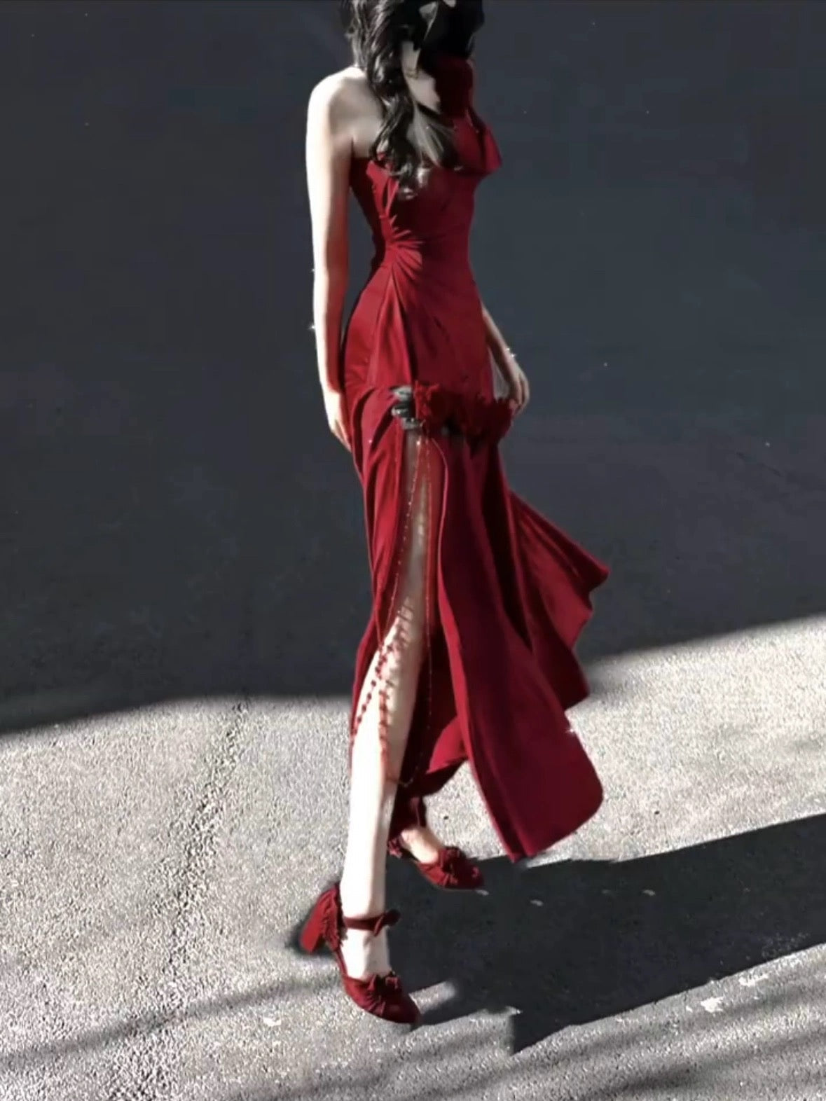 Retro Mermaid One Shoulder Black Satin Party Dress Long Prom Dresses SD1471