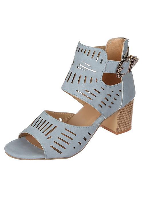 Ankle Strap Chunky Low Heel Sandals
