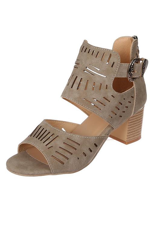 Ankle Strap Chunky Low Heel Sandals
