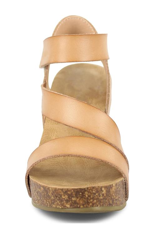 Hook  Loop High Heel Wedges Sandals