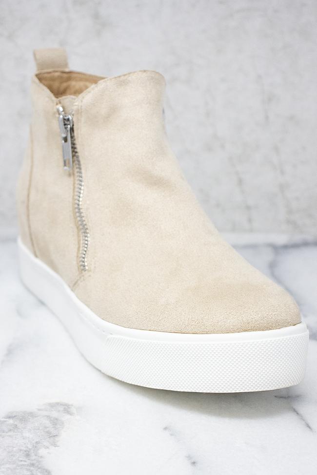 Side Zipper Wedge Sneaker