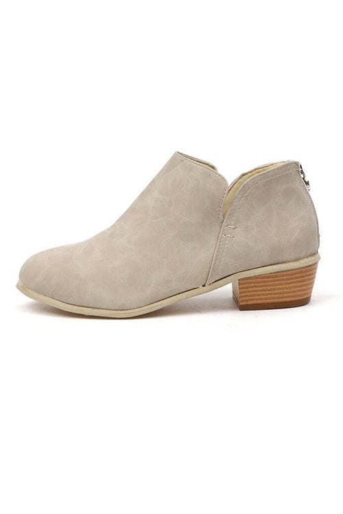 Daily V Chunky Heel Low Ankle Boots