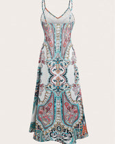 Paisley Print Spaghetti Strap Maxi Dress 5