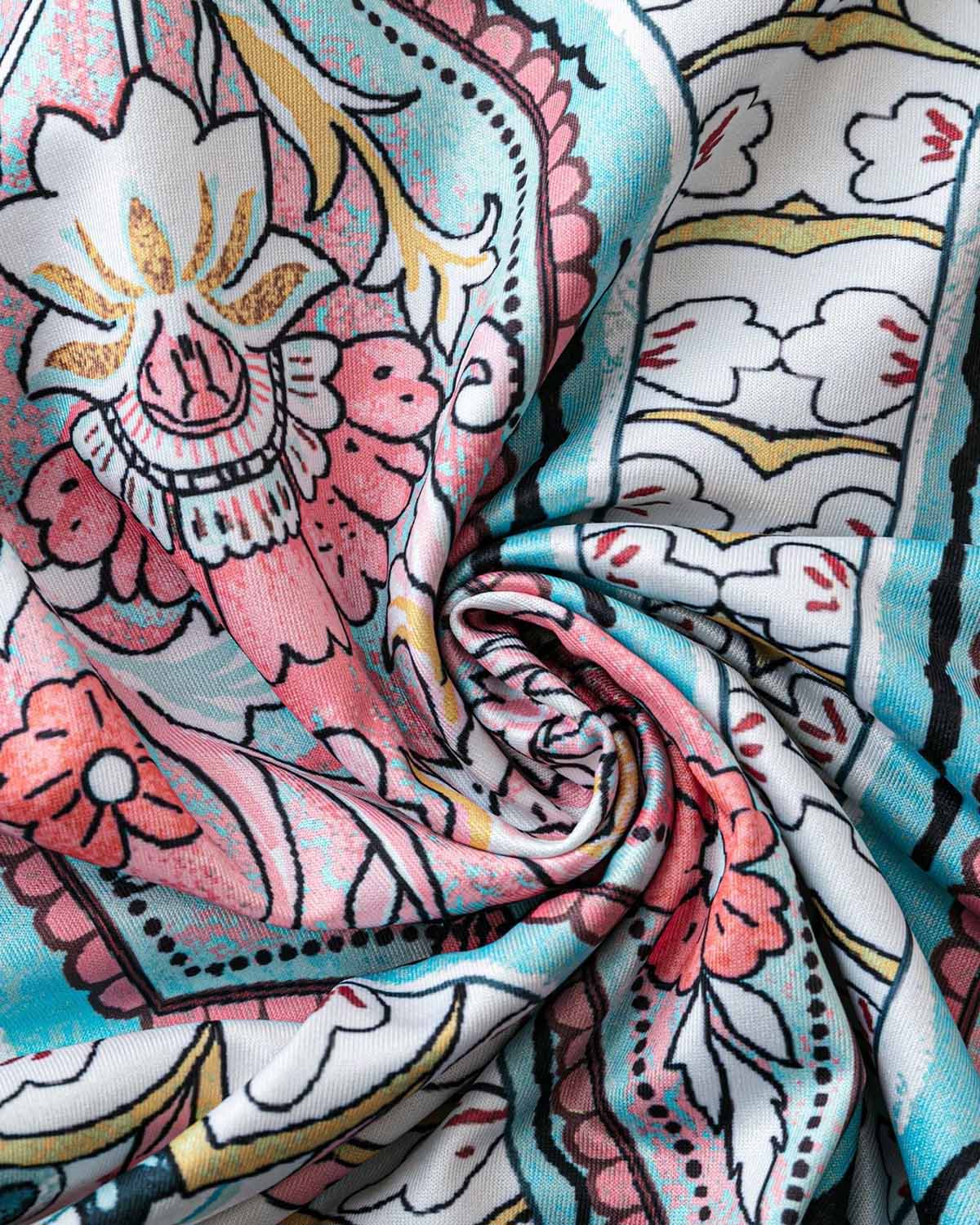 Paisley Print Spaghetti Strap Maxi Dress 8