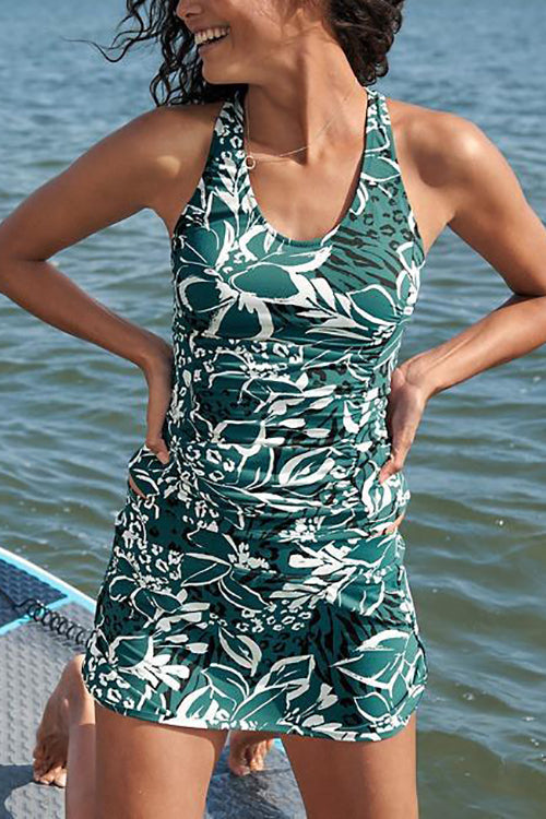 Jungle Print Tank Bikini Set