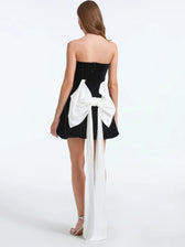 French Bow Strapless Party Dress