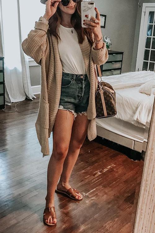 Comfy Cozy Pocketed Long Sleeves Cardigan