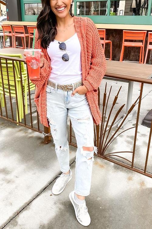 Knit Pockets Bat Cardigan