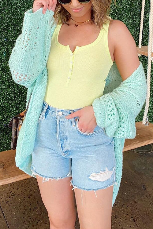 Crochet Knit Loose Cardigan