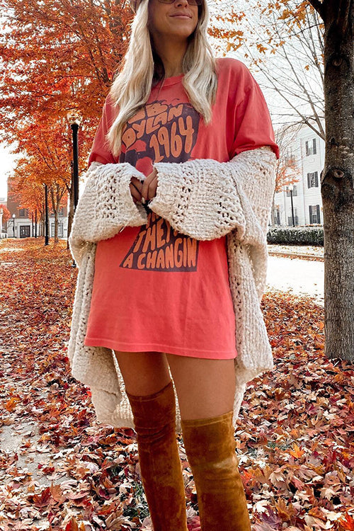 Crochet Knit Loose Cardigan