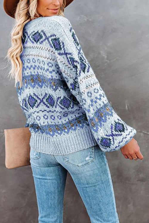 Boho Horn Button Cardigan