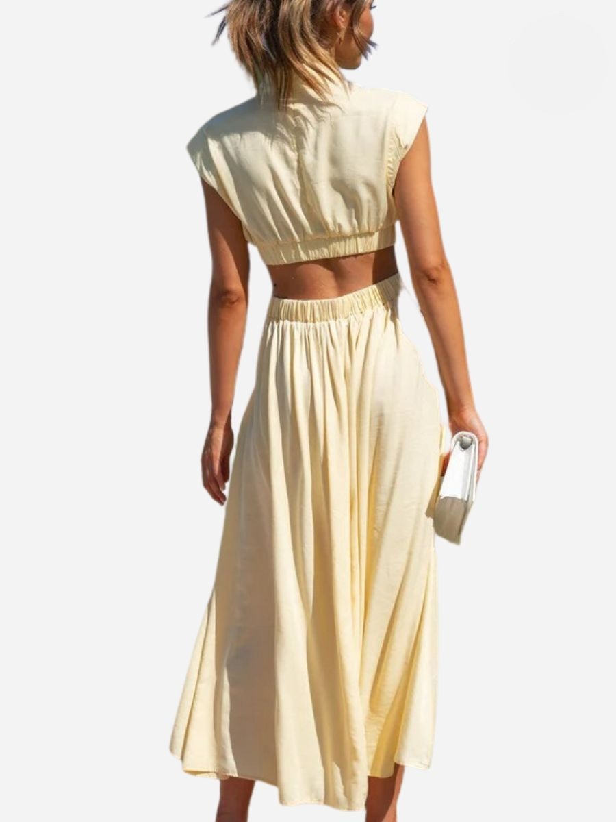 Victoria Timeless Summer Sleeveless Long Maxi Dress Elevated Occasion Wear