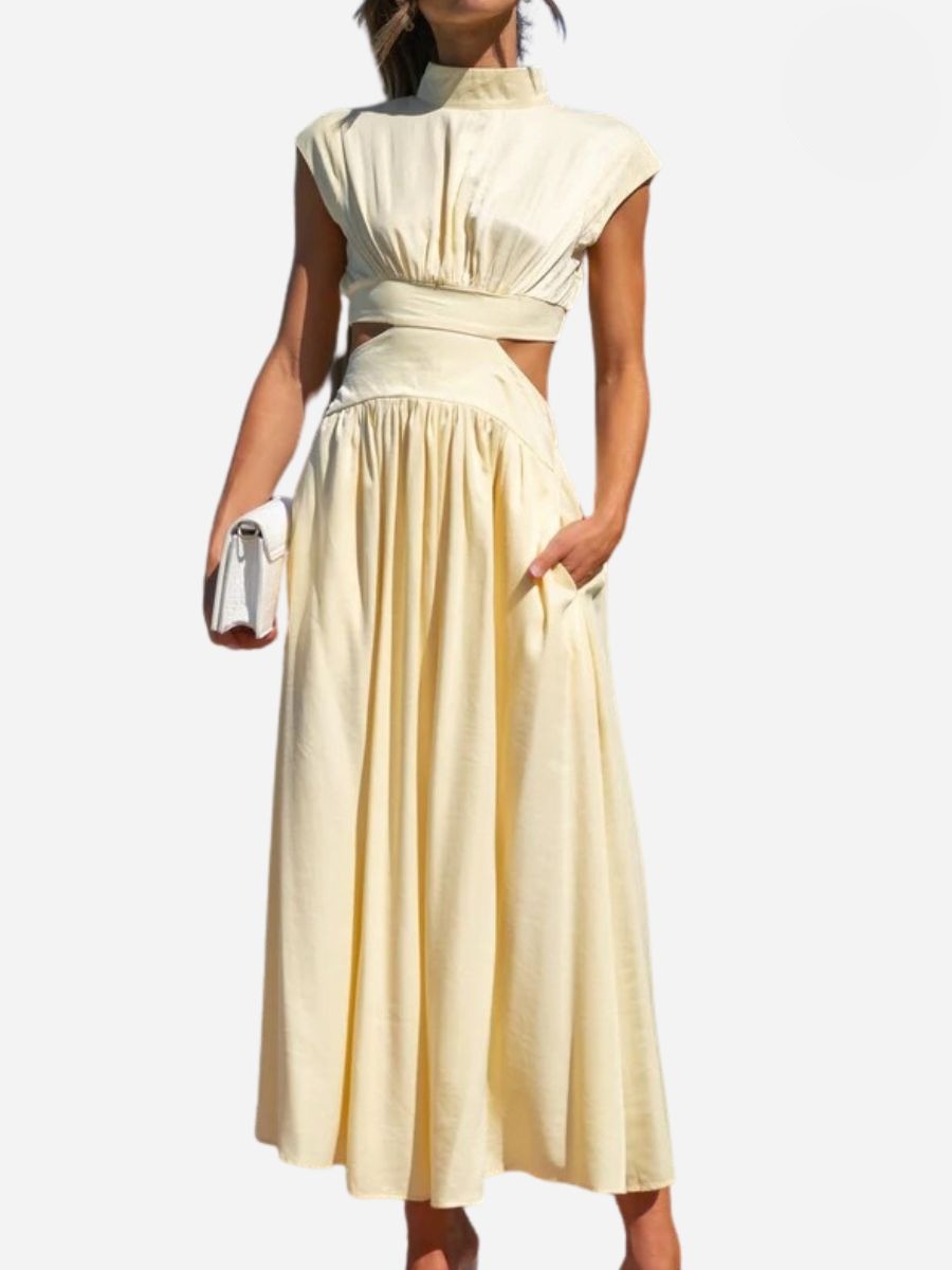 Virginia Boutique Summer Sleeveless Long Maxi Dress Chic Silhouette Collection